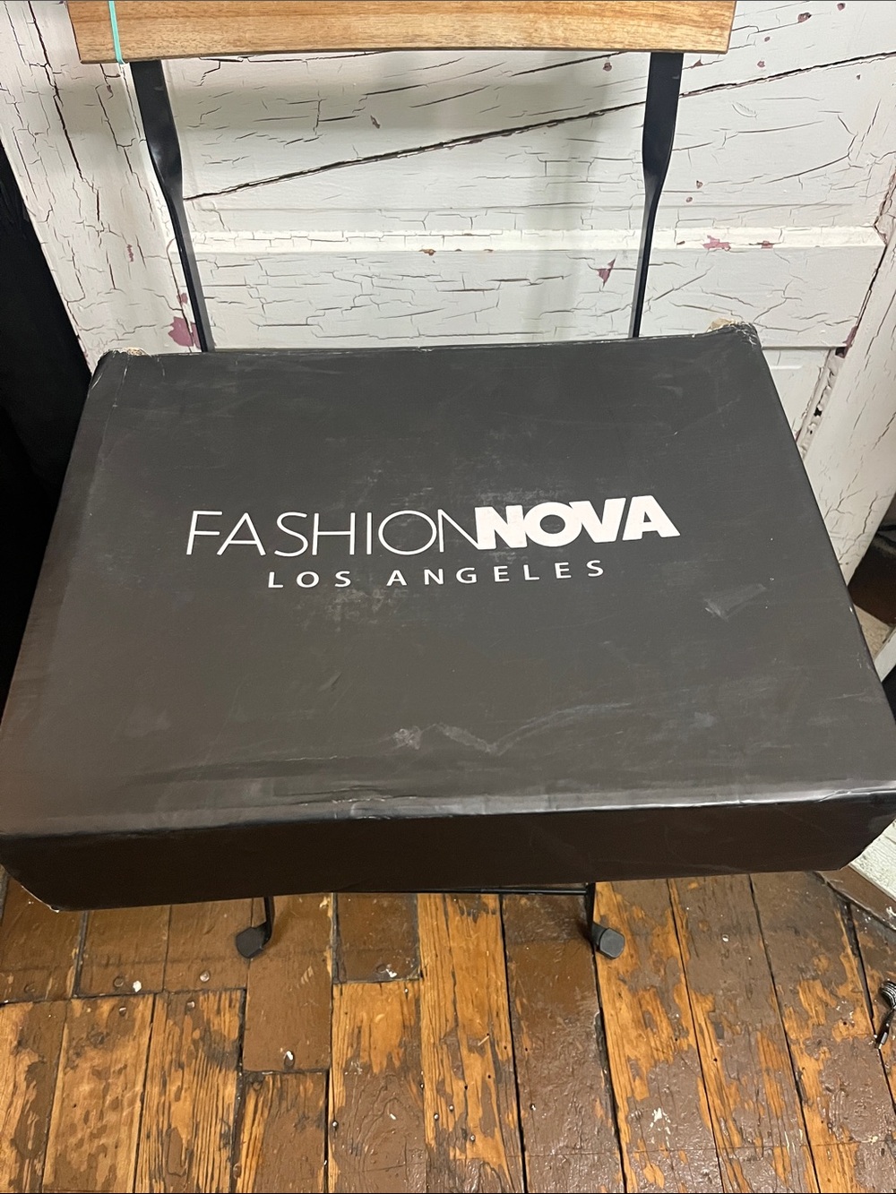 NIB Fashion Nova Black & White Knee High Heeled Cow Girl Boots Los Angeles Sz 9